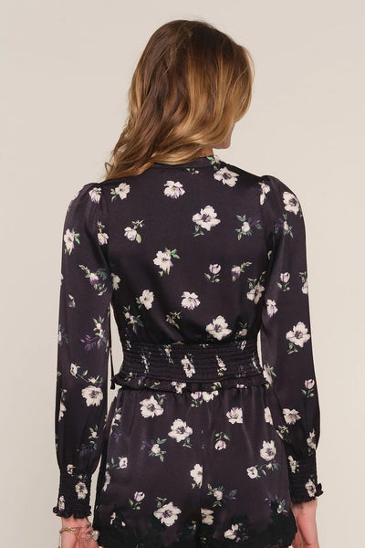 Floral V Neck Blouse