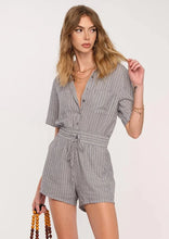 Load image into Gallery viewer, stripe short sleeve romper
