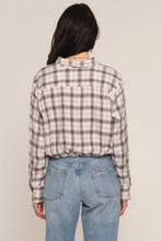 Load image into Gallery viewer, plaid twist hem shirt
