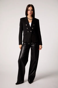 double breasted hoodie blazer