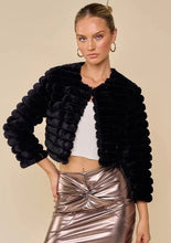 Load image into Gallery viewer, seamed crop fur jacket
