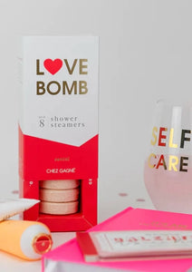 8 shower steamers - love bomb