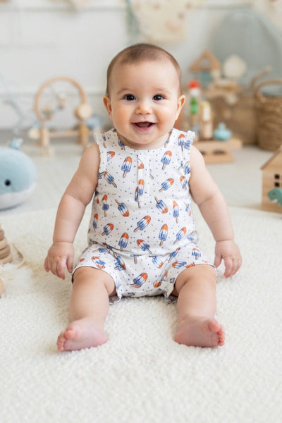 Astro pop baby romper