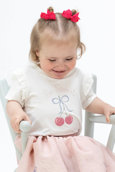 Girls sweet cherries tee