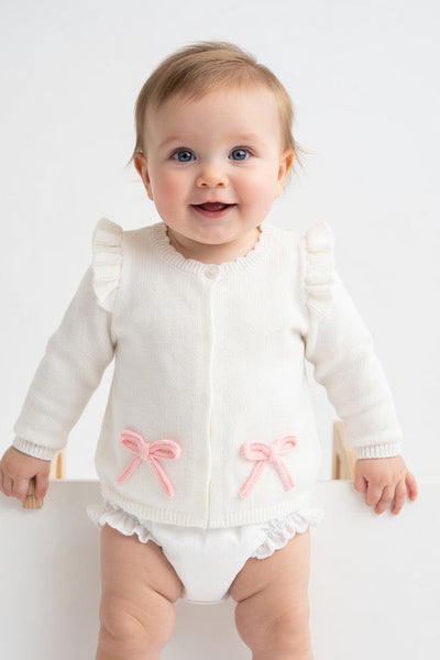 Baby bow cardigan