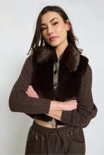 Load image into Gallery viewer, Faux Fur Panel Sweater Jacket
