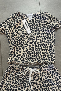 girls rib short sleeve bows tee