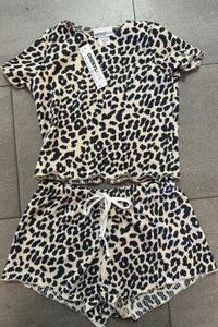 girls rib print shorts