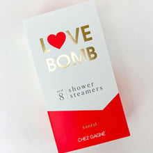 Load image into Gallery viewer, 8 shower steamers - love bomb
