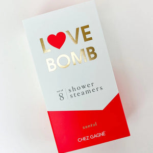 8 shower steamers - love bomb