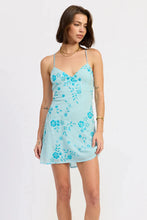 Load image into Gallery viewer, cross strap beaded mini dress
