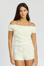 Load image into Gallery viewer, rosette off shoulder top
