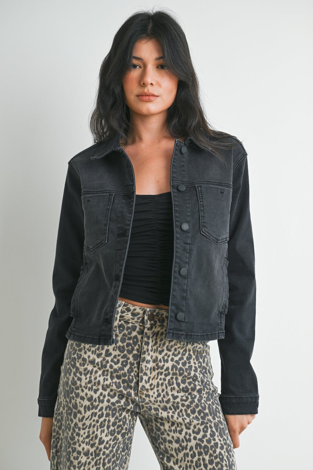 stretch classic denim jacket