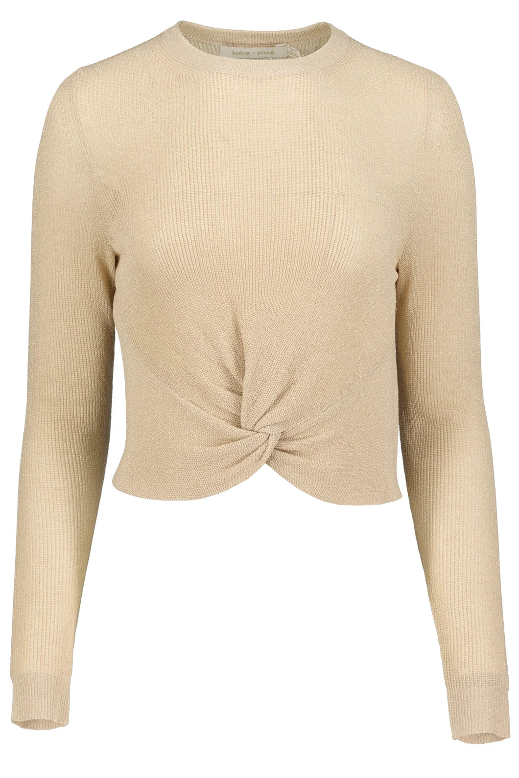 lurex twist front sweater
