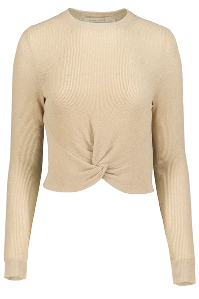 lurex twist front sweater