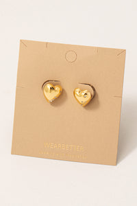 puffy heart stud