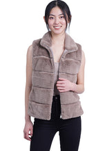 Load image into Gallery viewer, faux fur inset trim vest
