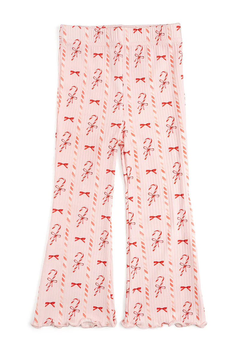 girls candycane Christmas legging