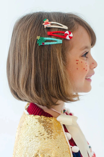 girls gingerbread hairclips