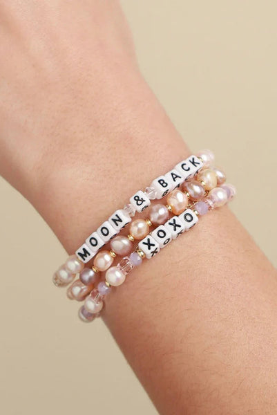 bead bracelet moon + back