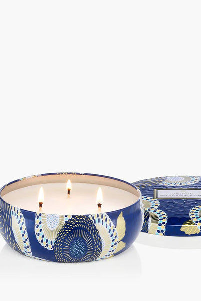 3 wick tin candle - medit lemon