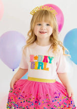Load image into Gallery viewer, girls birthday girl patch tee
