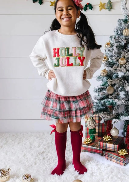 girls christmas plaid tutu