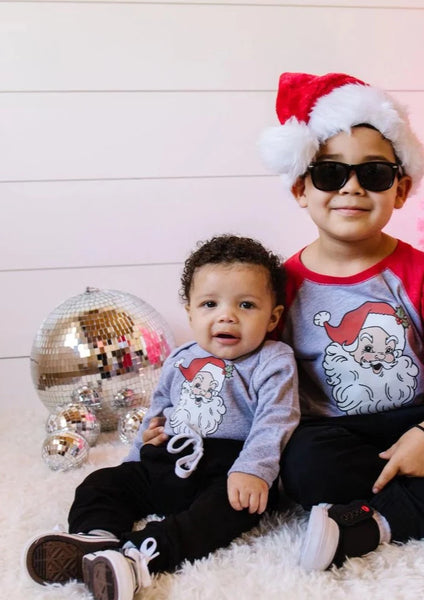baby bodysuit - retro santa