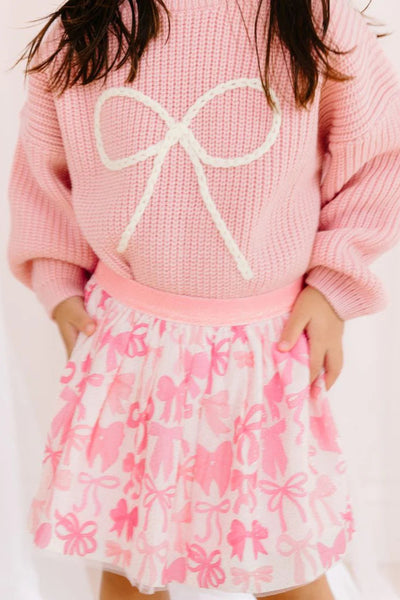 girls bow sweater