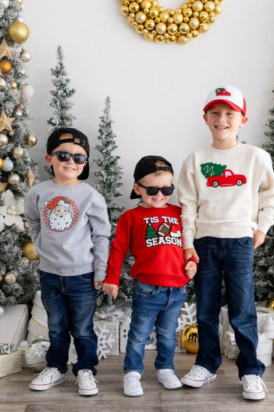 kids retro santa sweatshirt