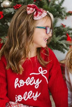 Load image into Gallery viewer, christmas plaid bow clip
