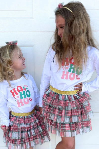 girls ho ho christmas tee
