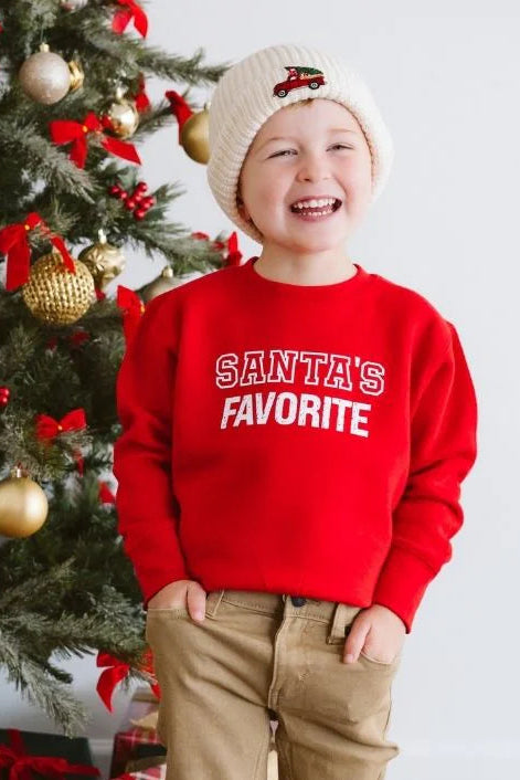 kids santa`s favorite sweatshirt