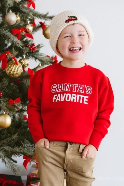 kids santa`s favorite sweatshirt