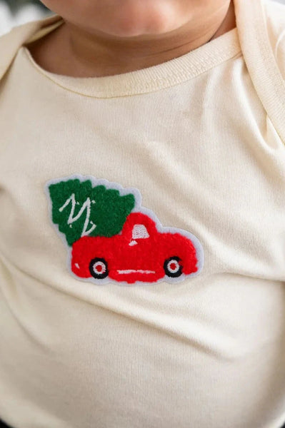 baby christmas truck onesie