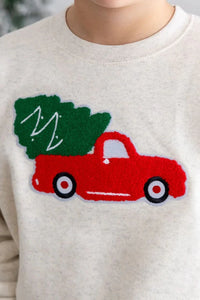 kids christmas truck sweatshirt