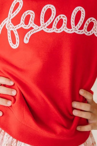 girls falala christmas sweatshirt