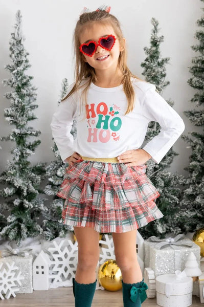 girls ho ho christmas tee