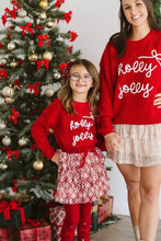 Load image into Gallery viewer, girls holly jolly bow sweater
