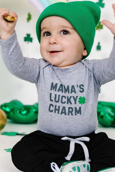 mama`s  lucky charm onesie