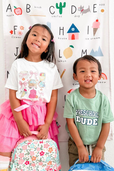 girls coquette school tshirt