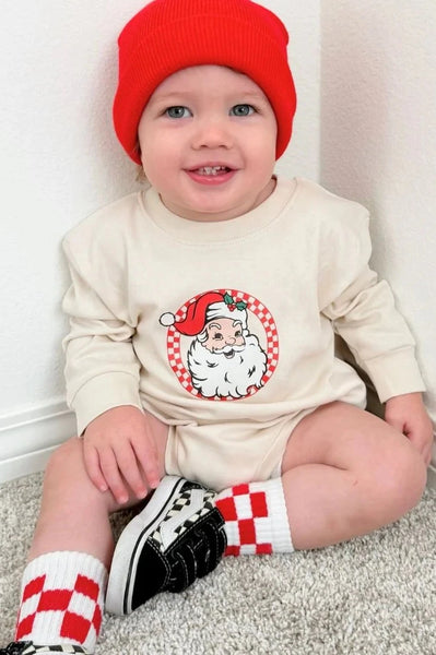 baby retro santa onesie