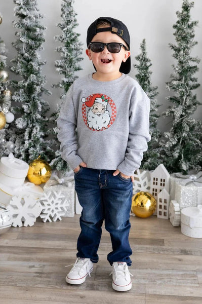 kids retro santa sweatshirt