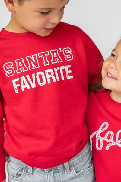 kids santa`s favorite sweatshirt