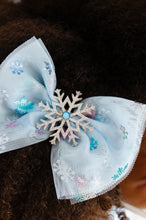 Load image into Gallery viewer, snow princess bow clip
