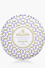 Load image into Gallery viewer, 3 wick tin candle - lavender + chamomile
