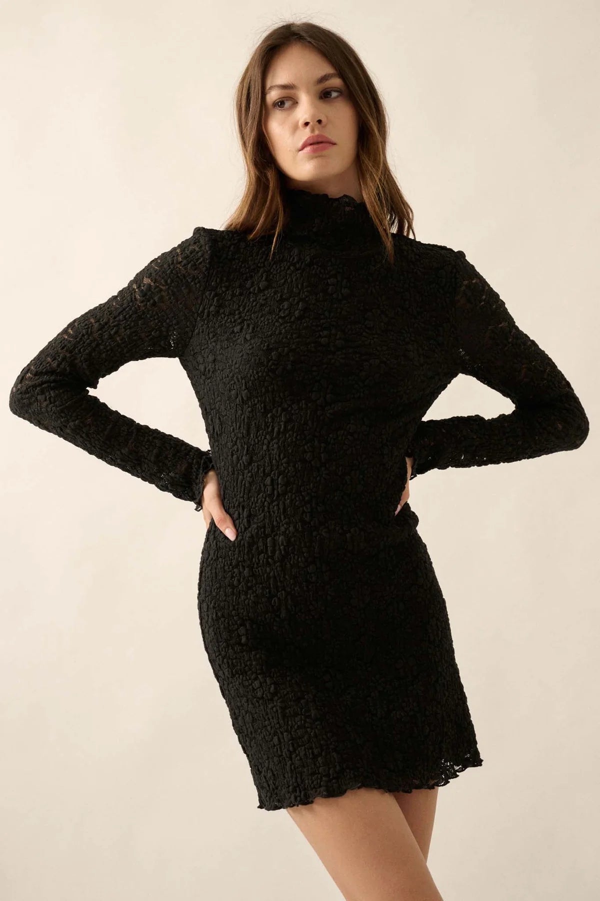 mockneck lace dress Ginger N' Cream mockneck lace dress Ginger N' Cream