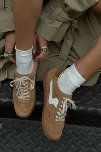 suede laceup sneaker