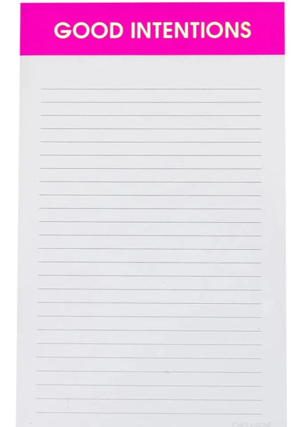 notepad - good intentions