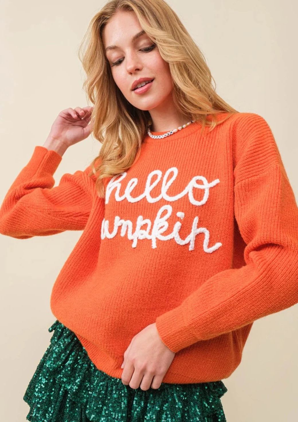 hello pumpkin sweater